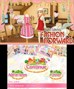 Style Savvy: Fashion Forward Title Screen